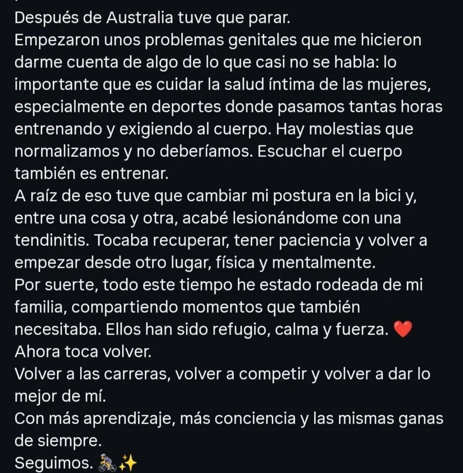 El mensaje de Paula Ostiz en RRSS.