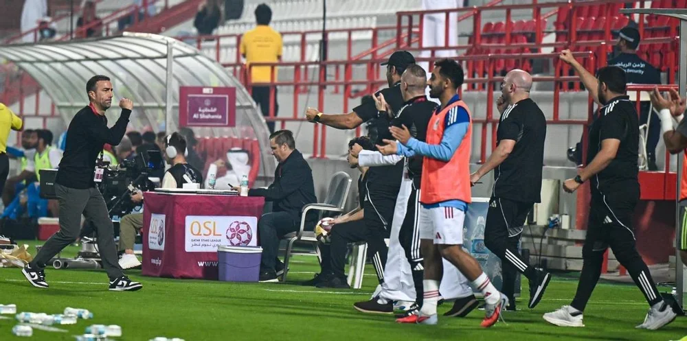 David Prats celebra un tanto del Al Shamal